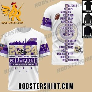 New Design 2024 Washington Huskies Champions T Shirt
