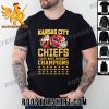 New Design Kansas City Chiefs Mascot AFC West Division Champions Unisex T-Shirt