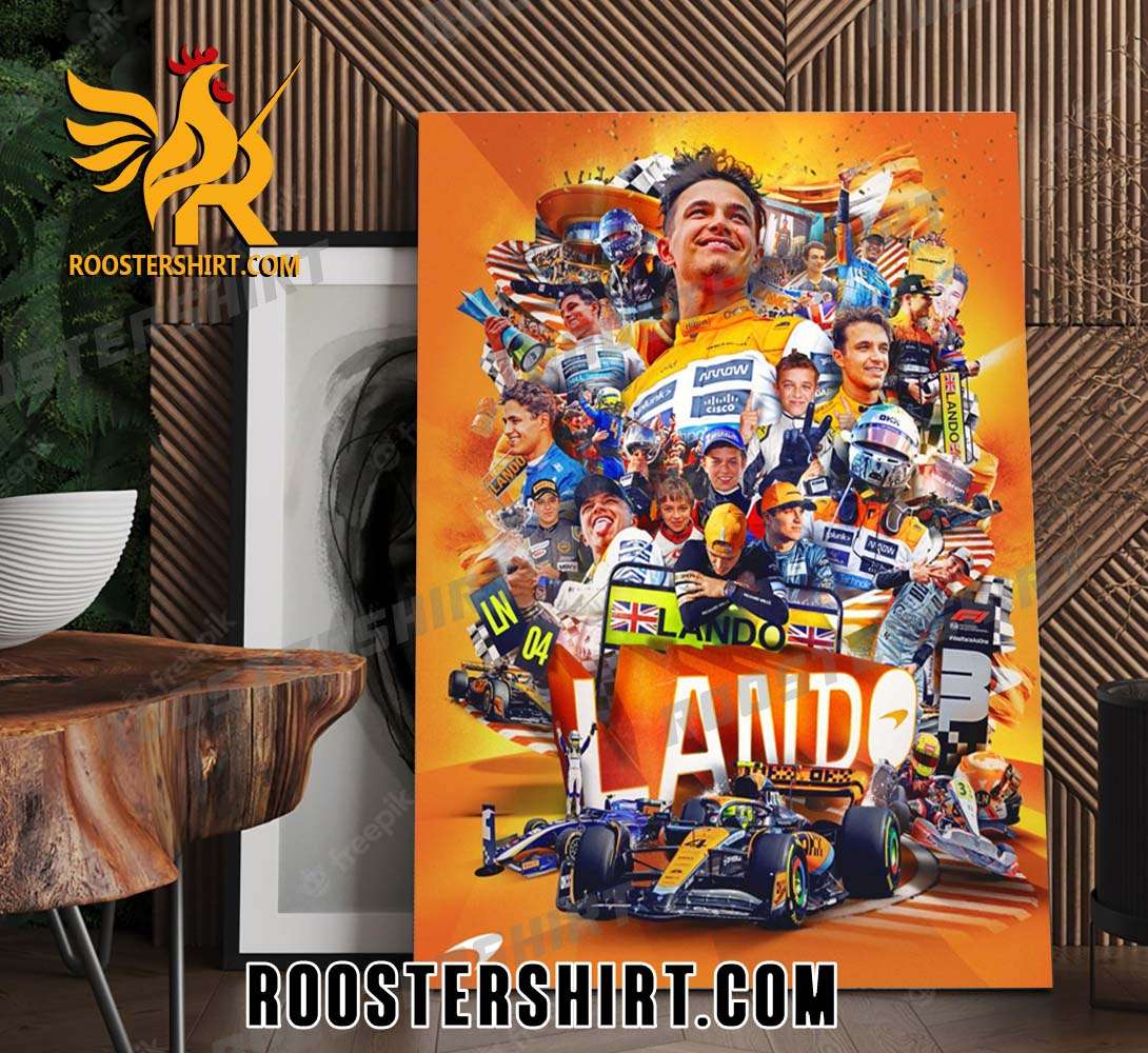 New Design Lando Norris 2024 Best Player F1 Poster Canvas