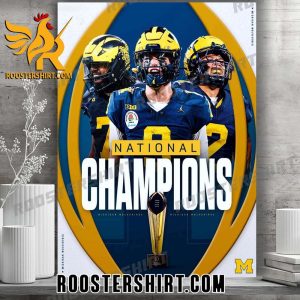New Poster Michigan Wolverines National Champions 2024 Poster Canvas