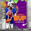 Nickelodeon Super Wild Card NVP Josh Allen Buffalo Bills Poster Canvas