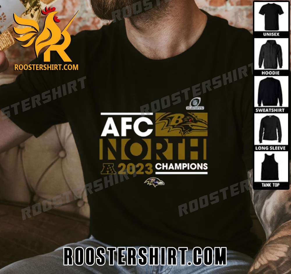 Official Baltimore Ravens Champs 2023 AFC North Division Championship T-Shirt For True Fans