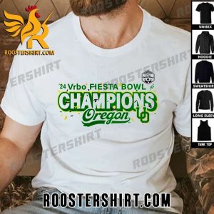 Oregon Ducks 2024 Fiesta Bowl Champions T-Shirt With New Design
