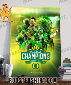 Oregon Ducks Football Champions 2024 Fiesta Bowl Championship Poster Canvas