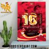 Patrick Mahomes And Travis Kelce 16 Touchdowns Most Between Quarterback And Tight And In NFL Postseason History Poster Canvas