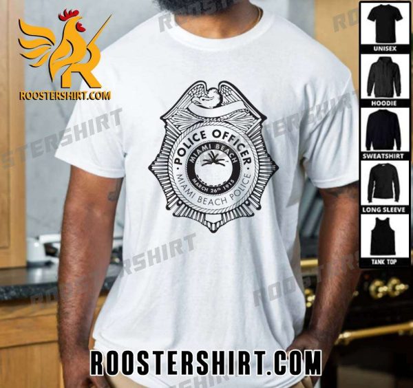 Police Officer Miami Beach Police Logo New T-Shirt