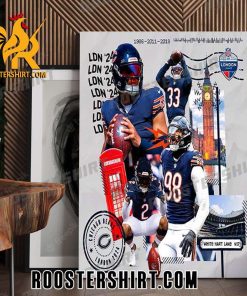 Premium Chicago Bears Headed Back To London Town 1986-2011-2019-2024 Poster Canvas