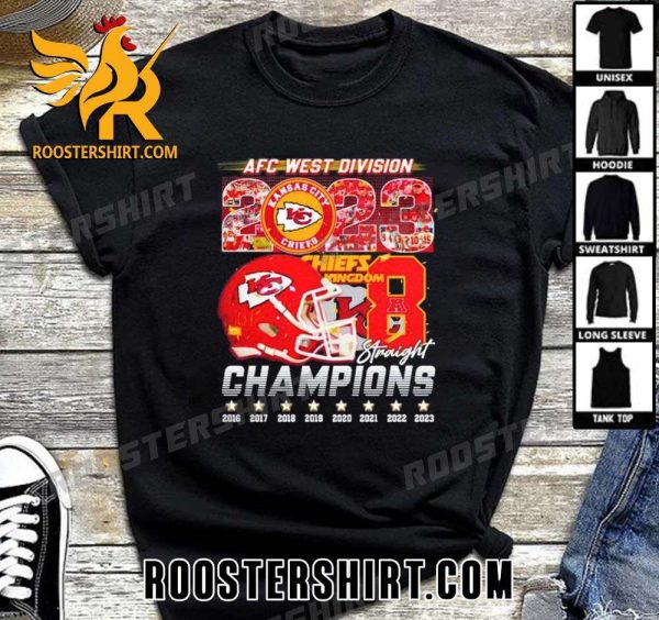 Premium Kansas City Chiefs 2023 AFC West Division Champions Chiefs Kingdom 8 Straight Unisex T-Shirt