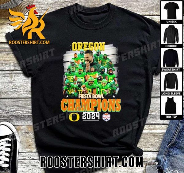 Premium Oregon Ducks Football Team Fiesta Bowl Champions 2024 Unisex T-Shirt