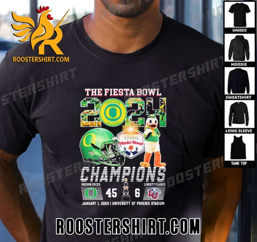 Premium Oregon Ducks Mascot The Fiesta Bowl 2024 Champions Unisex T-Shirt