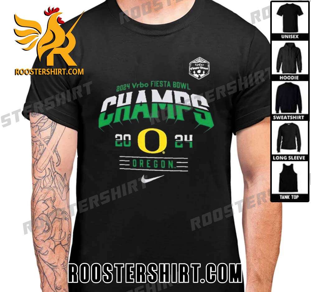 Premium Oregon Ducks Nike 2024 Fiesta Bowl Champions Locker Room Unisex T-Shirt
