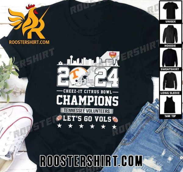 Premium Tennessee Football Skyline 2024 Cheez-It Citrus Bowl Champions Let’s Go Vols Unisex T-Shirt