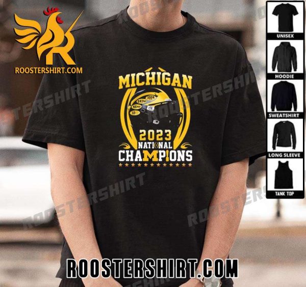 Premium Vintage Helmet Michigan Football National Champions 2023-2024 Unisex T-Shirt