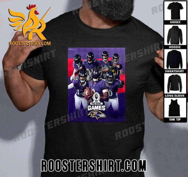Quality Baltimore Ravens 2024 Pro Bowlers NFL T-Shirt