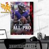 Quality Baltimore Ravens Lamar Jackson QB 2023 Season NFL Associated Press All Pro First Team Poster Canvas