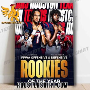 Quality CJ Stroud And Will Anderson Jr PFWA Offensive And Defensive Rookies Of The Year Poster Canvas