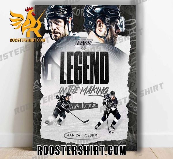 Quality Celebrate The Captain Of Los Angeles Kings Anze Kopitar at Legend In The Making Night Poster Canvas