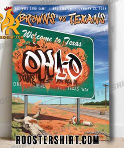 Quality Cleveland Browns Vs Houston Texans AFC Wild Card Game NRG Stadium January 13 2024 Wild Card Weekend Limited Edition Matchup Poster Canvas