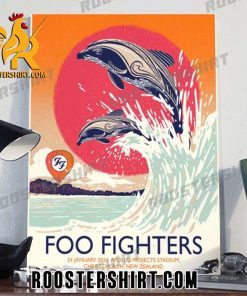 Quality Foo Fighters Show Tonight at Apollo Projects Stadium Christchurch New Zealand January 24th 2024 Poster Canvas