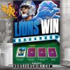 Quality For The First Time Since 1991 The Detroit Lions Are Playoff Winner Poster Canvas