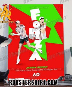 Quality Forza Jannik Sinner First Italian Player To Reach The AO Singles Final AUS Open 2024 Poster Canvas