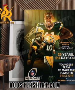 Quality Green Bay Packers Are The Youngest Team To Make The NFL Playoffs Since 1974 Poster Canvas