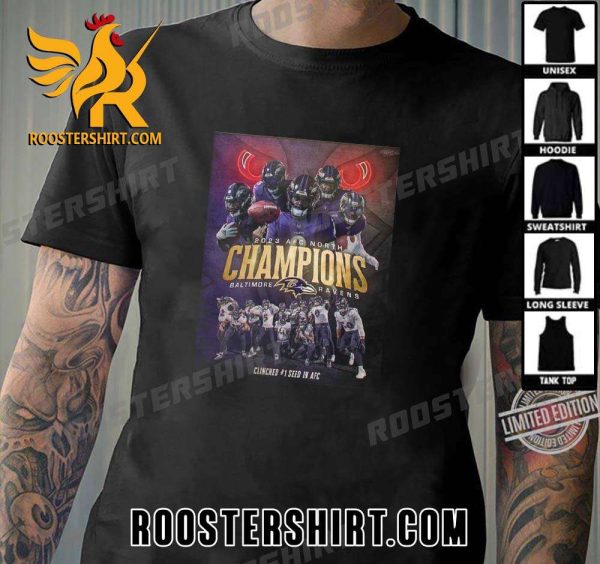 Quality Kings Of The North And The Top 1 Seed 2023 AFC North Champions Baltimore Ravens Merchandise T-Shirt