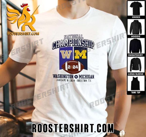 Quality Michigan Football Vs Washington 2024 National Championship Game Banner Unisex T-Shirt