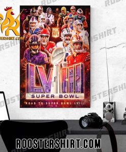 Quality NFL Playoffs All Teams Road To Super Bowl LVIII Poster Canvas