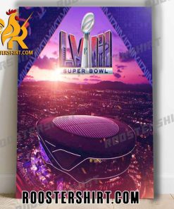Quality NFL Super Bowl LVIII In Las Vegas 2024 Allegiant Stadium Poster Canvas