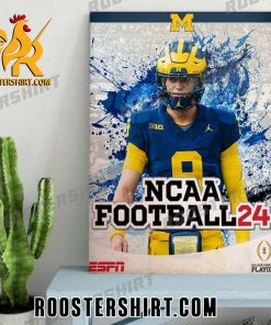 Quality No 1 Michigan Wolverines The Cover Of NCAA Football 24 ESPN Merchandise Poster Canvas