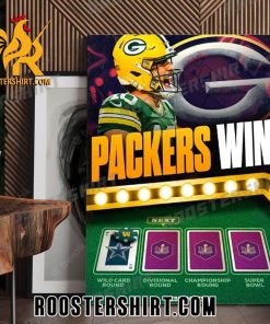 Quality The Green Bay Packers Are One Step Closer To Vegas After Win Super Wilcard Weekend NFL Playoff Poster Canvas