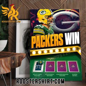 Quality The Green Bay Packers Are One Step Closer To Vegas After Win Super Wilcard Weekend NFL Playoff Poster Canvas