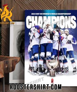 Quality U18 USA Woman Hockey Team Wins Gold Medal In 2024 IIFH U18 Women’s World Championship Poster Canvas