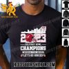 Quality Virginia Tech Hokies Skyline 2023 Military Bowl Champions Let’s Go Hokies Unisex T-Shirt