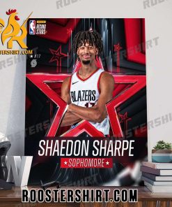 Shaedon Sharpe Sophomore Panini Rising Stars NBA 2024 Poster Canvas