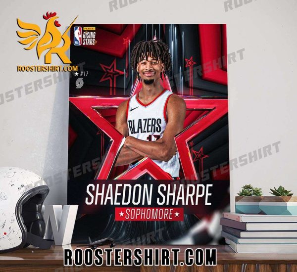 Shaedon Sharpe Sophomore Panini Rising Stars NBA 2024 Poster Canvas