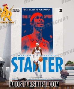 Shai Gilgeous-Alexander Western Conference Starter NBA All Star 2024 Poster Canvas