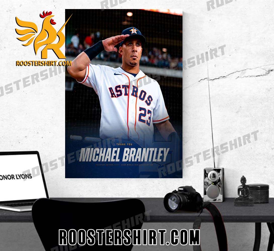 Thank You Michael Brantley Champions On An Outstanding Career Poster Canvas