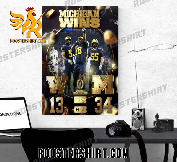 The Michigan Wolverines are national champions 2024 Poster Canvas