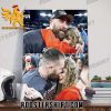 Travis Kelce Vs Taylor Swift Kisses At Kansas City Chiefs Become AFC Championship Super Bowl LVIII 2023-2024 Poster Canvas