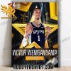 Victor Wembanyama Rookie Panini Rising Stars 2024 NBA Poster Canvas