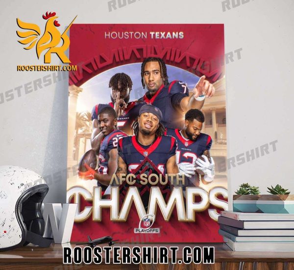 Welcome To AFC South Champions 2023-2024 Houston Texans NFL Poster Canvas