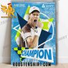Welcome To Grand Slam Champion 2024 Jannik Sinner Poster Canvas