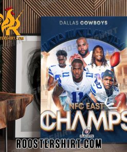 Welcome To NFC East Champions 2024 Dallas Cowboys NFL Playoffs Poster Canvas