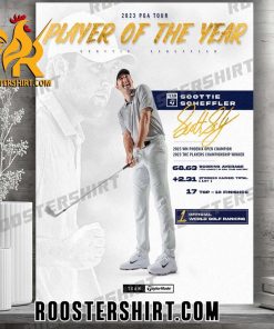 Welcome To Player Of The Year 2023 PGA Tour Scottie Scheffler Signature Poster Canvas
