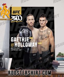 Welcome to BMF Title Bout Lightweight Bout Justin Gaethje Vs Max Holloway UFC 300 Poster Canvas