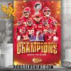 2024 Kansas City Chiefs Back To Back Super Bowl LVIII Poster Canvas