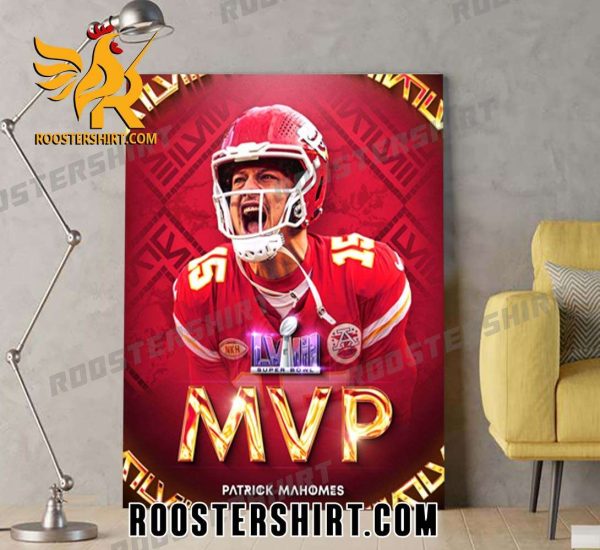 2024 Patrick Mahomes MVP Super Bowl LVIII Poster Canvas