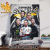 5 Drivers 800 Miles Nascar 2024 Poster Canvas
